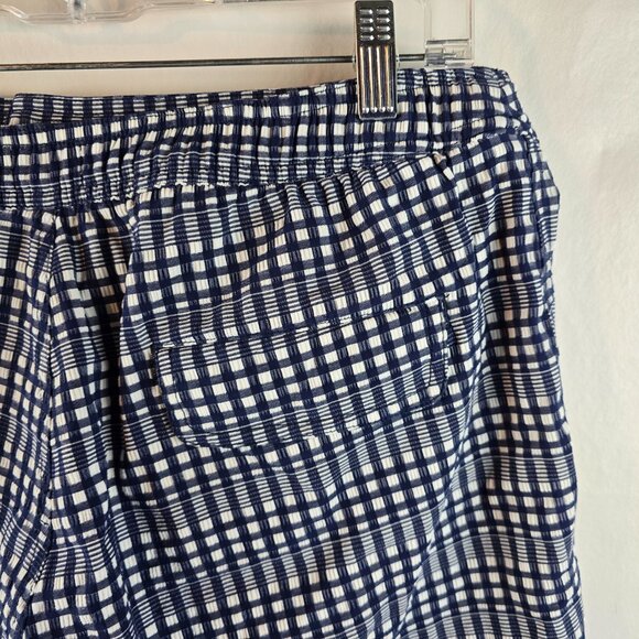Onia The Calder Swim Trunks Mens XL Blue Plaid Check Quick Dry Shorts Hybrid - Picture 5 of 9